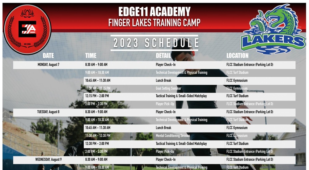 Edge11 Academy FLCC Soccer Camp
