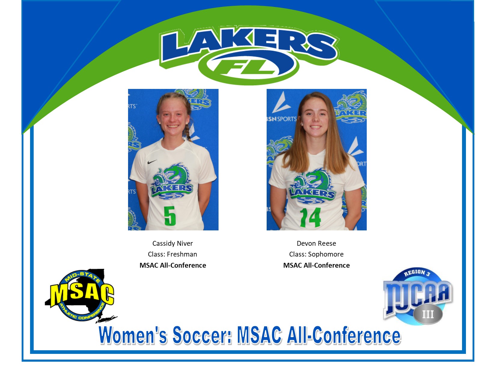 Niver, Reese, Named to the 2019 Women's Soccer MSAC All-Conference Team